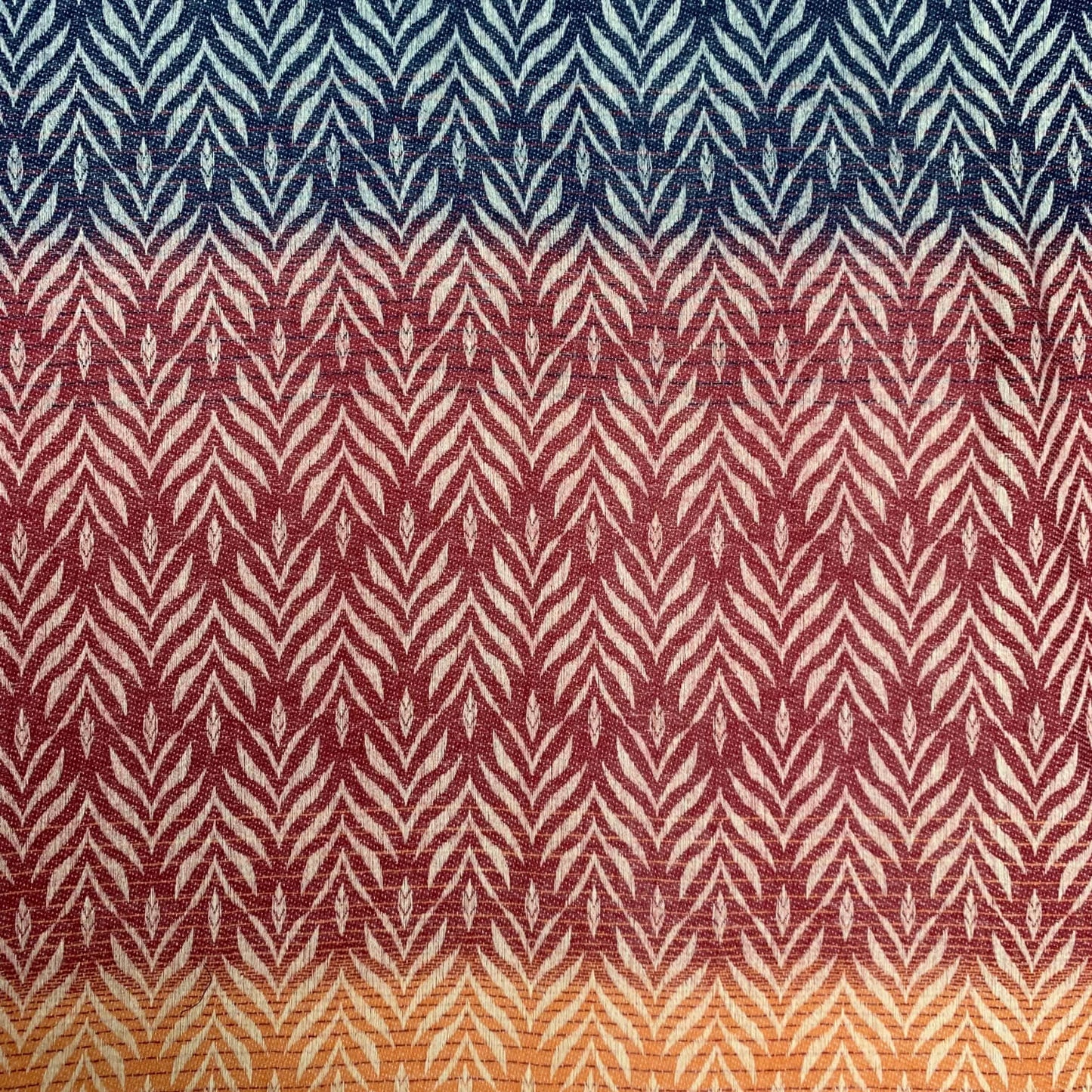 Terracotta Leaf Print Ombre Winter Scarf