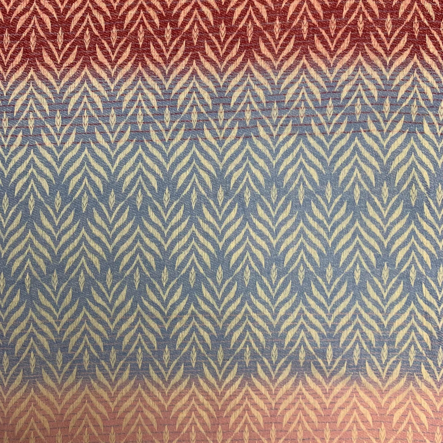 Blue Leaf Print Ombre Winter Scarf