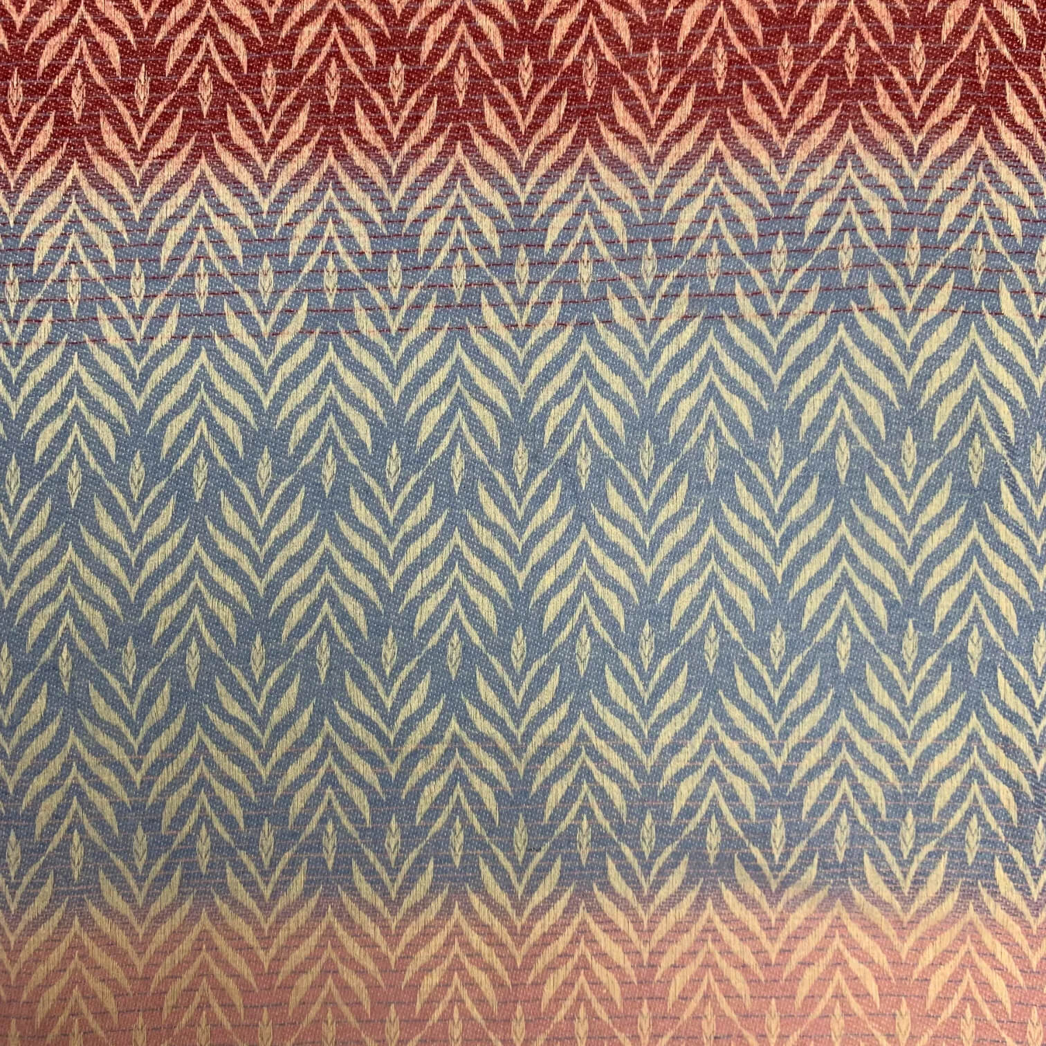 Blue Leaf Print Ombre Winter Scarf