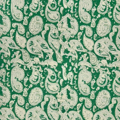 Green Elegant Paisley Wool Blend Winter Scarf