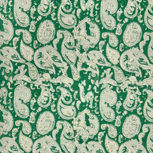 Green Elegant Paisley Wool Blend Winter Scarf