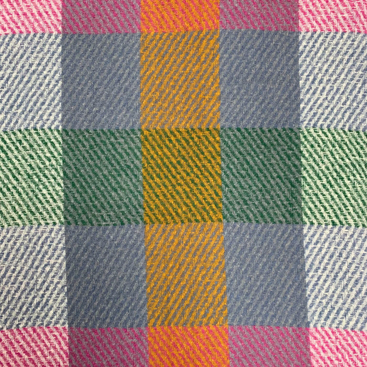 Green Colourblock Zigzag Print Winter Scarf