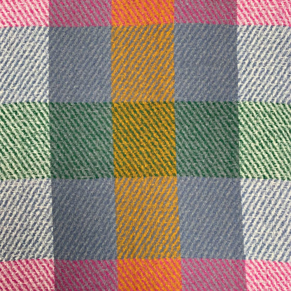 Green Colourblock Zigzag Print Winter Scarf