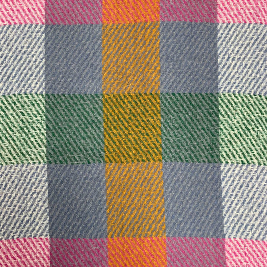 Green Colourblock Zigzag Print Winter Scarf