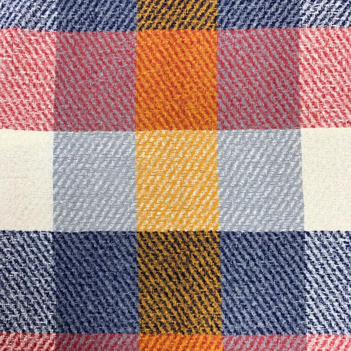 Navy Colourblock Zigzag Print Winter Scarf