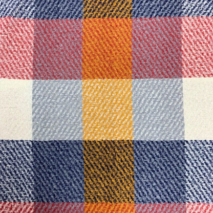 Navy Colourblock Zigzag Print Winter Scarf