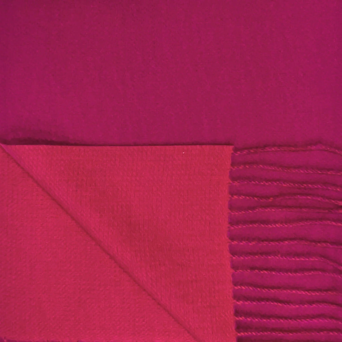Hot Pink Premium Two-Tone Cashmere Blend Winter Scarf