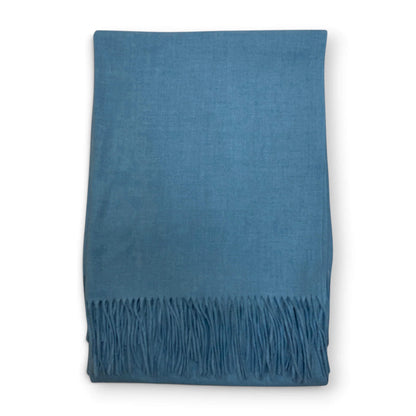 Mist Blue Premium Cashmere Blend Winter Scarf