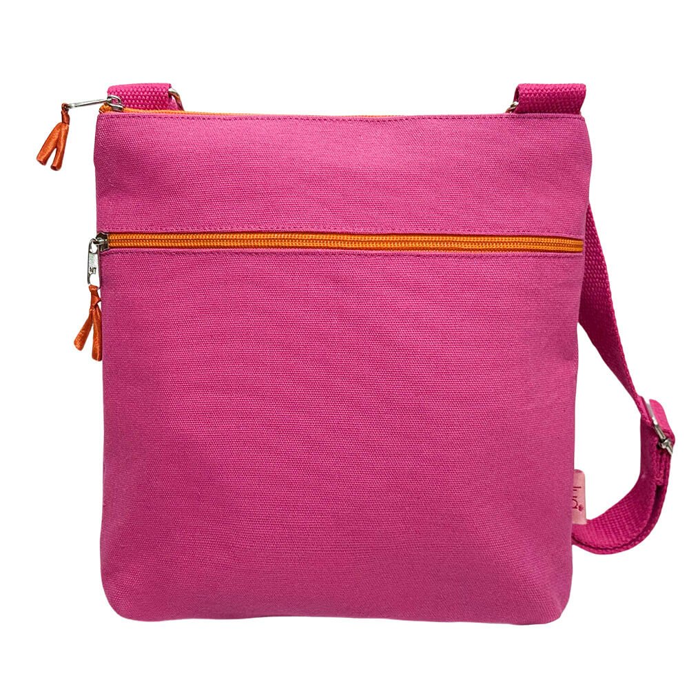 Hot Pink Canvas Medium Cross Body Bag | The Jewellery Stop