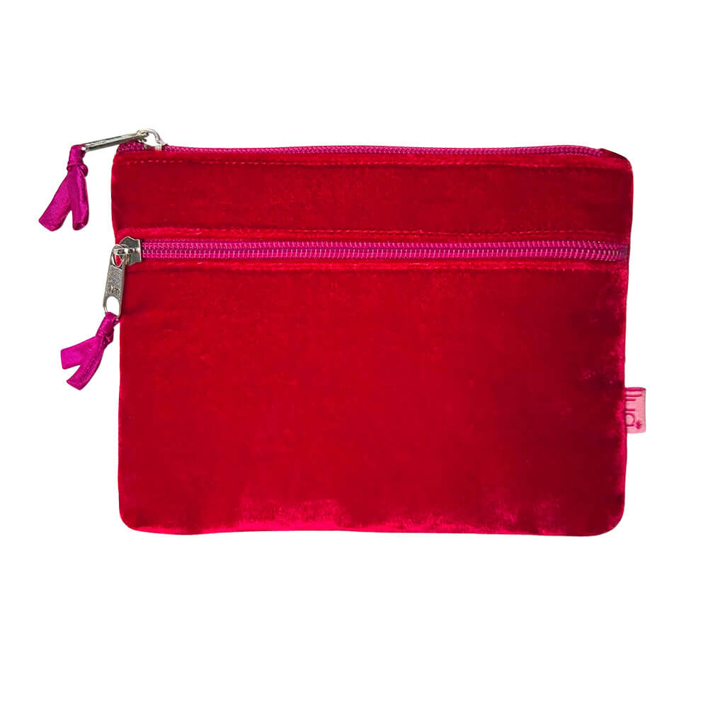 Red Plain Velvet purse | The Jewellery Stop