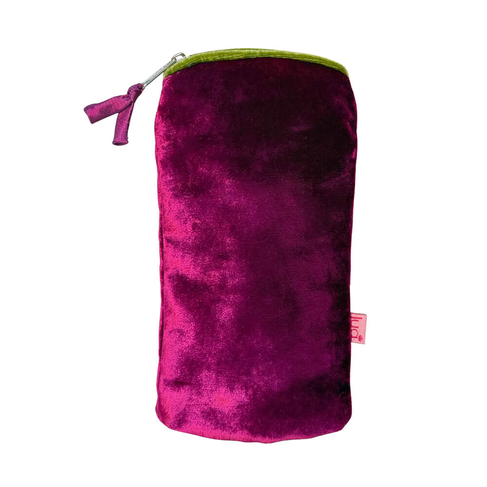 Burgundy Velvet Glasses Purse | The Jewellery Stop