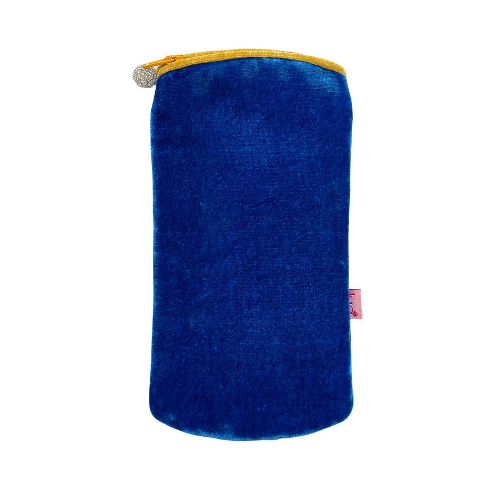 Cobalt Blue Velvet Glasses Purse | The Jewellery Stop