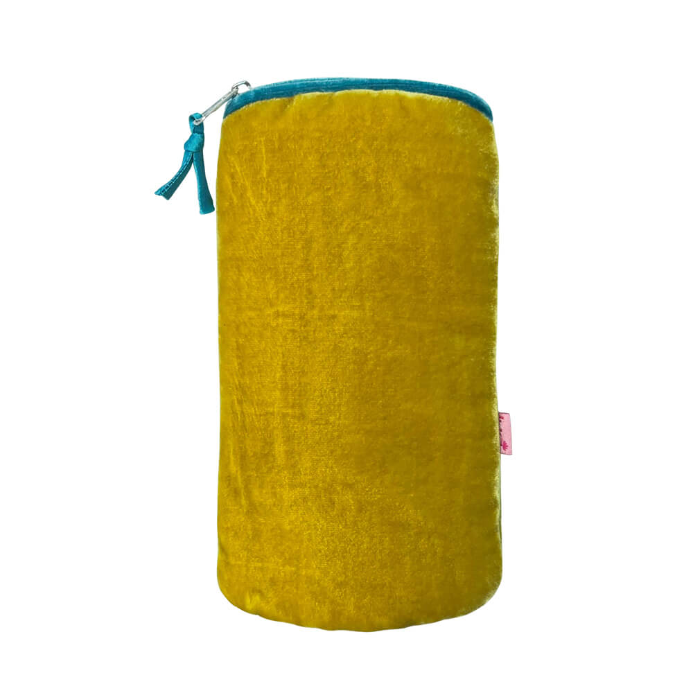 Mustard Yellow Velvet Glasses Purse | The Jewellery Stop