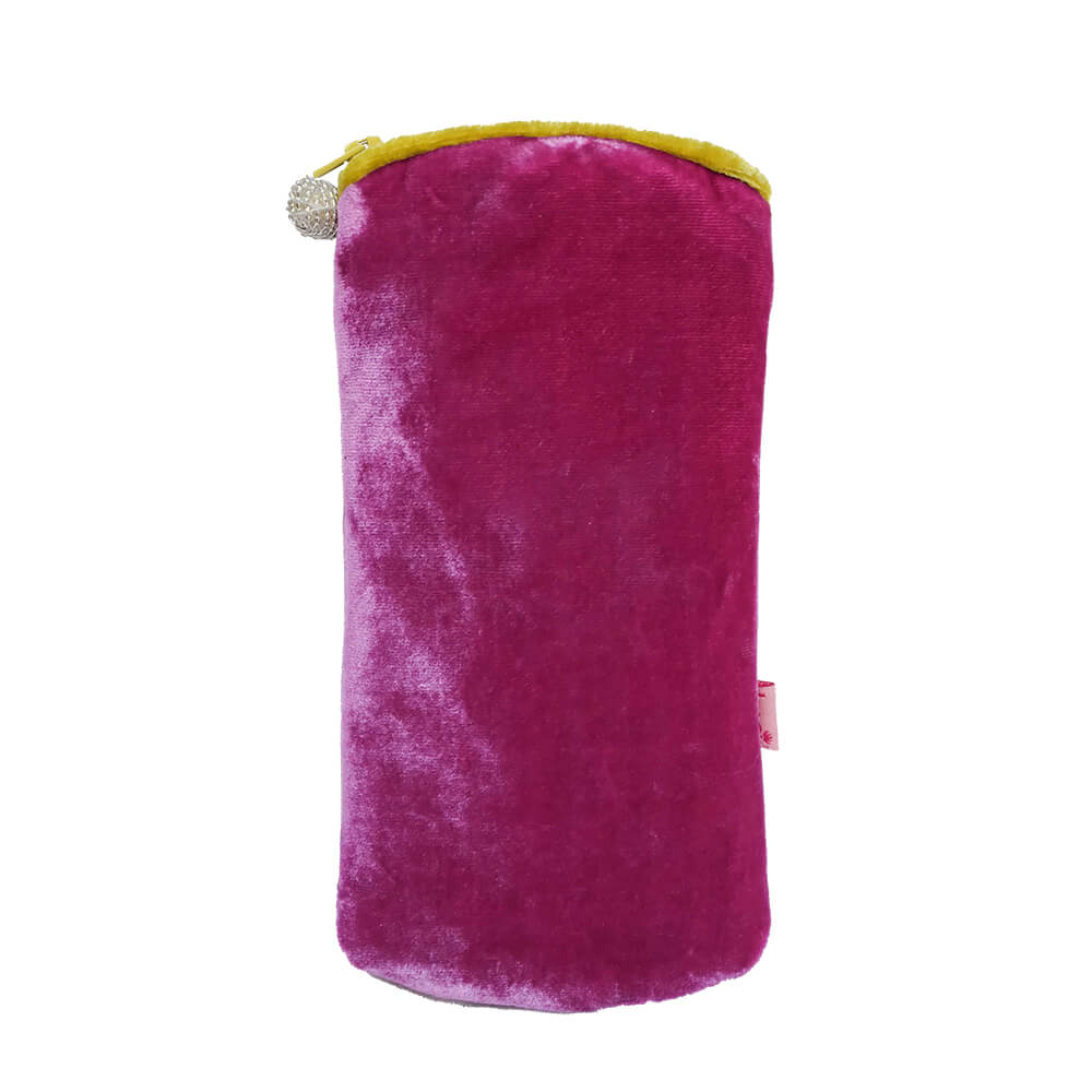 Pink Velvet Glasses Purse | The Jewellery Stop