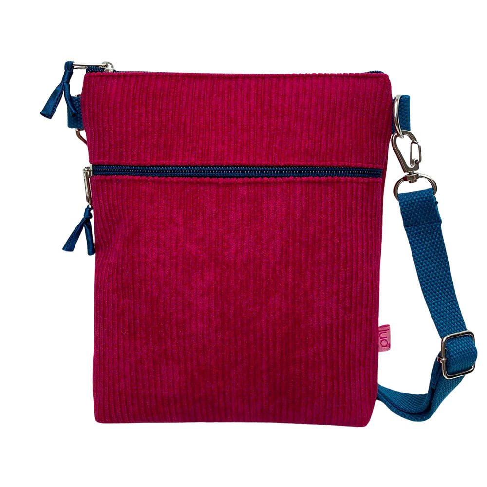 Red Corduroy Cross Body Bag | The Jewellery Stop