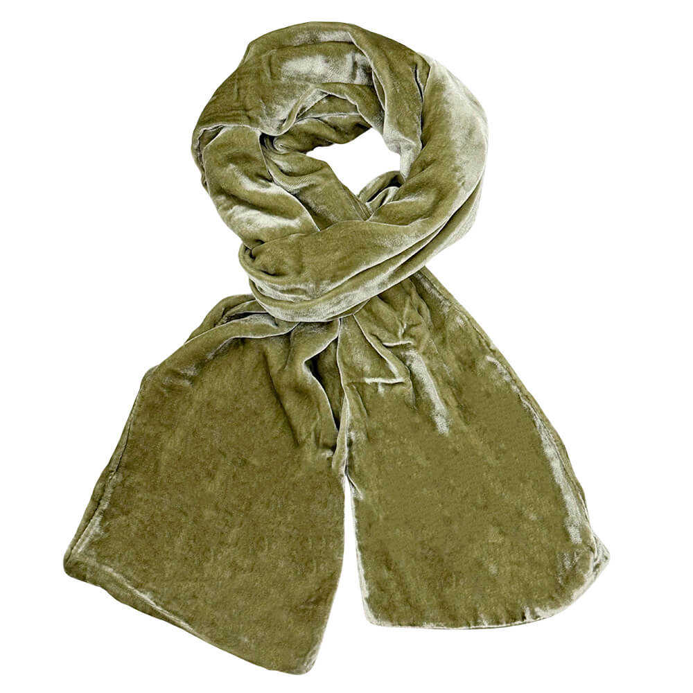 Fennel Plain Velvet Scarf | The Jewellery Stop