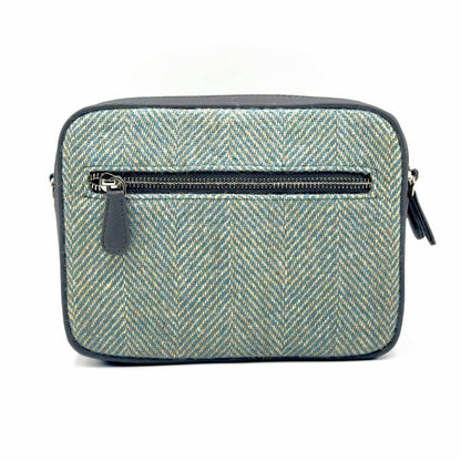 Turquoise Harris Tweed Camera Bag