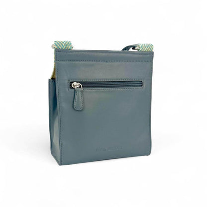Turquoise Harris Tweed Medium Satchel Bag | The Jewellery Stop
