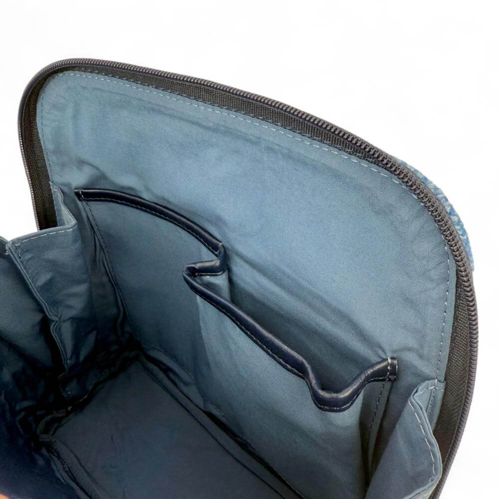 Sky Blue Harris Tweed Mini Backpack