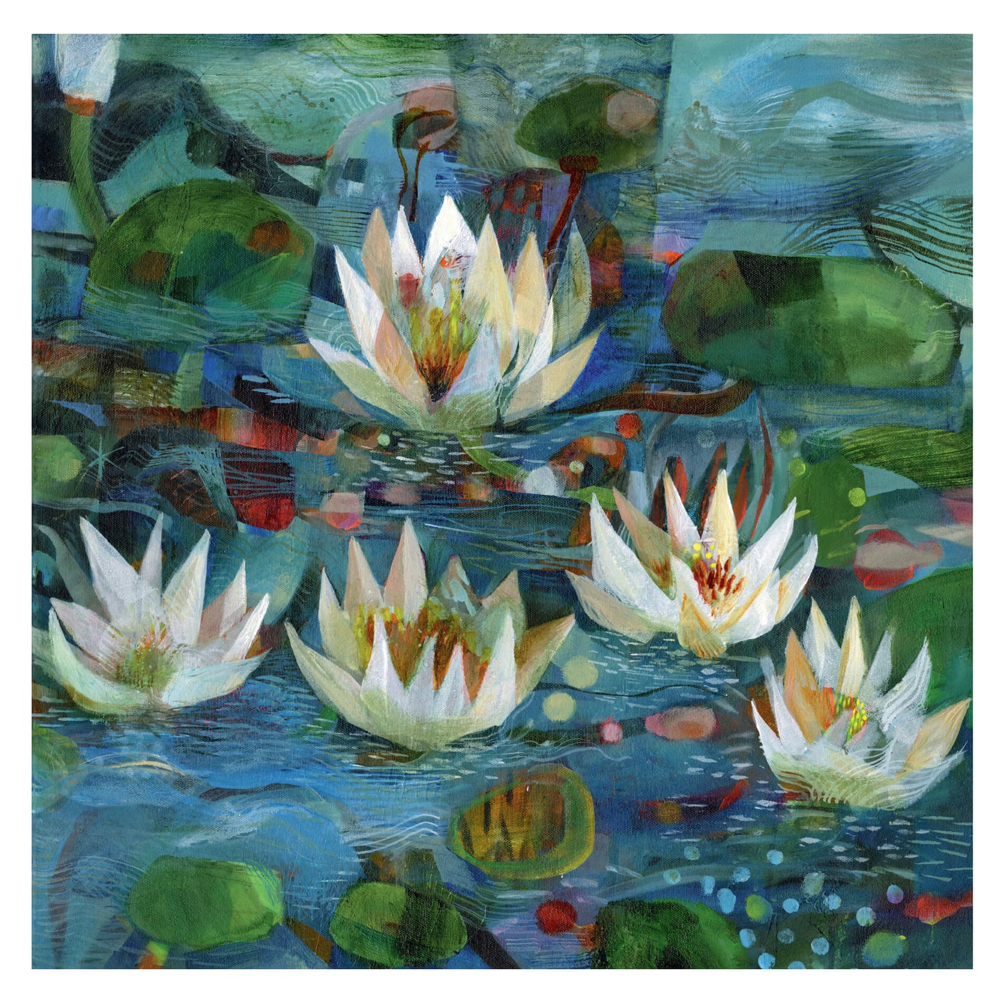 Water Lilies Greeting Card | The Jewellery Stop