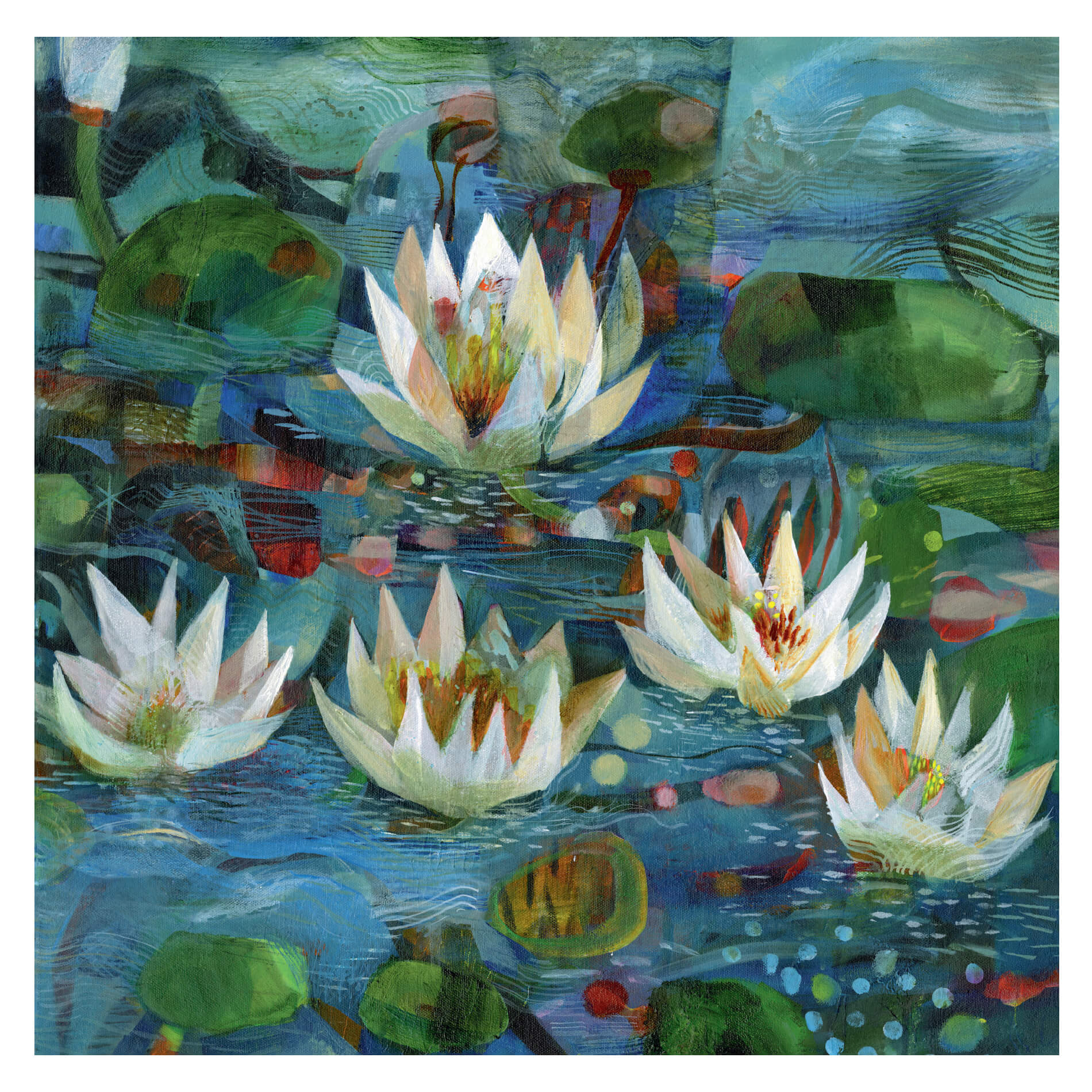 Water Lilies Greeting Card | The Jewellery Stop