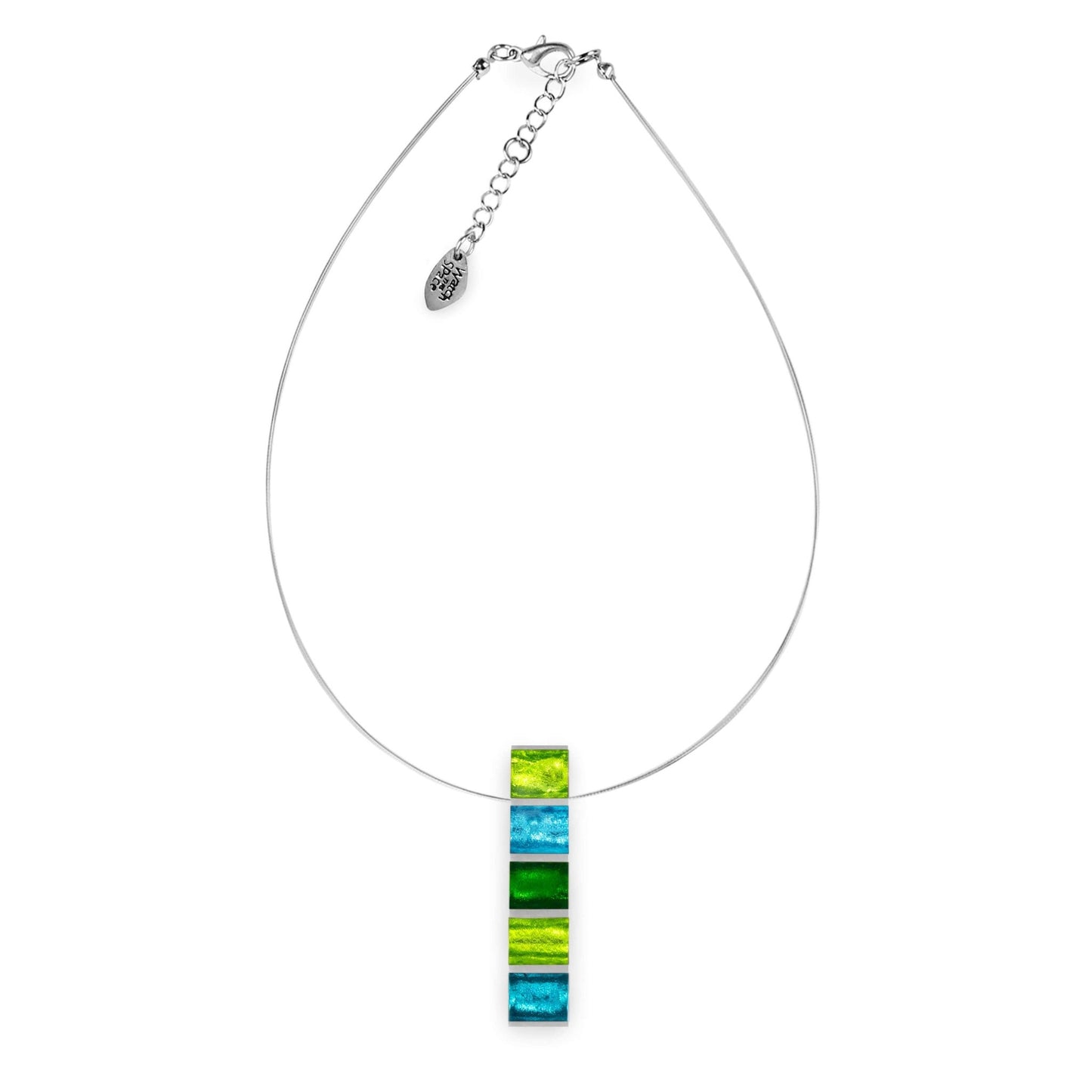 Neptune Pewter Stripes Shiny Pendant | The Jewellery Stop