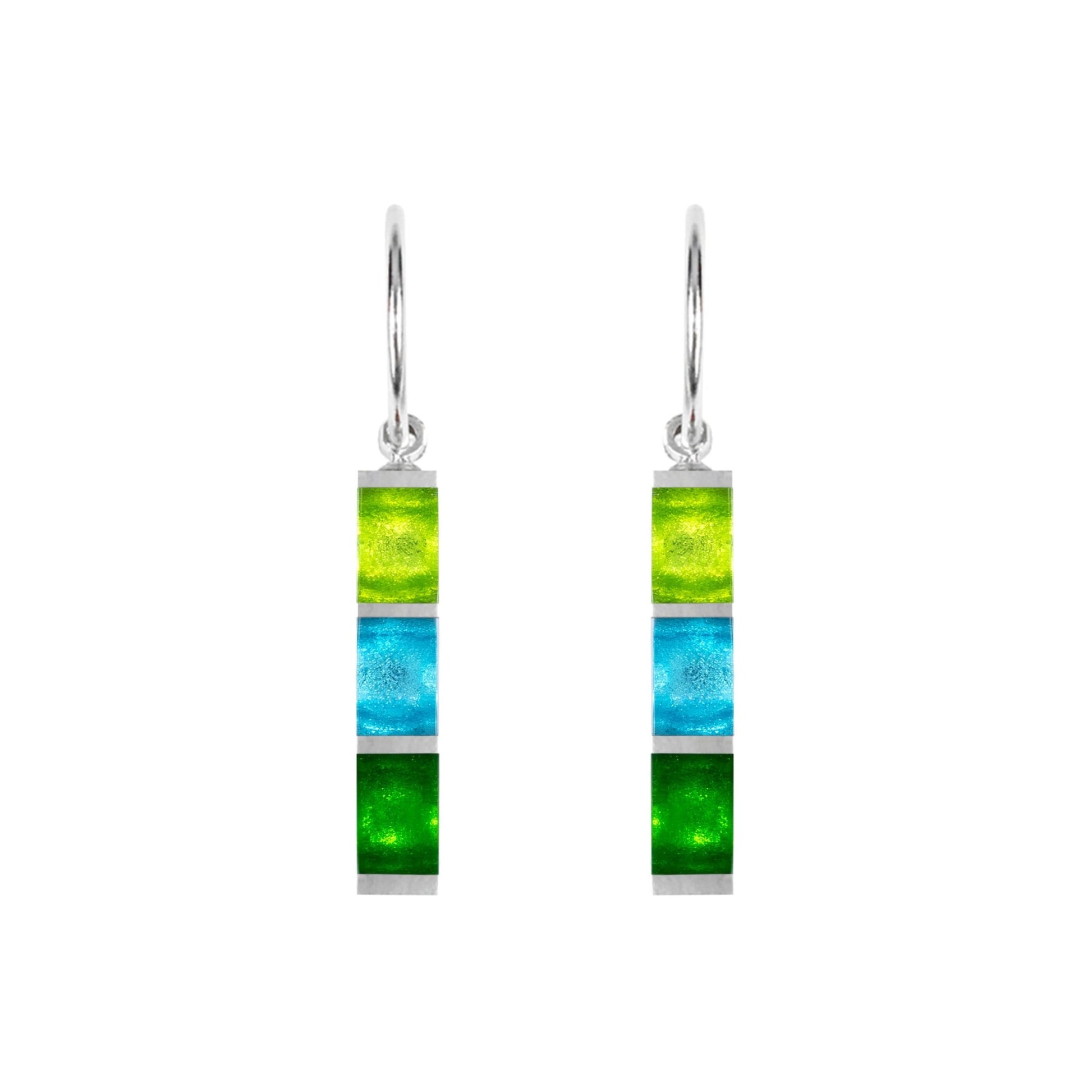 Neptune Pewter Stripes Shiny Creole Earrings | The Jewellery Stop