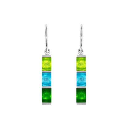 Neptune Pewter Stripes Shiny Creole Earrings | The Jewellery Stop