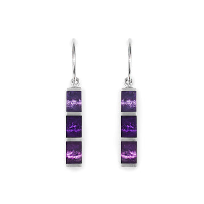 Sweetpea Pewter Stripes Shiny Creole Earrings | The Jewellery Stop