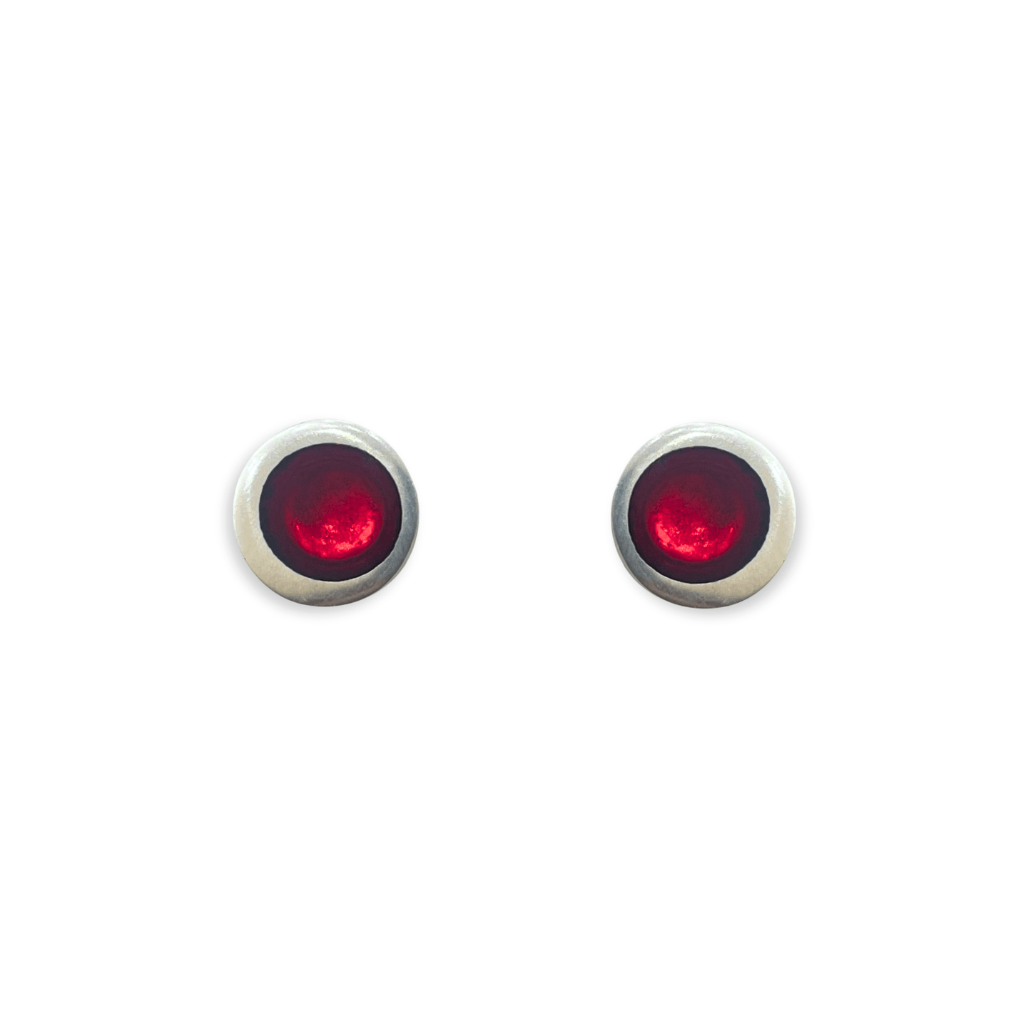 Red Bubble Extravaganza Shiny Small Stud Earrings