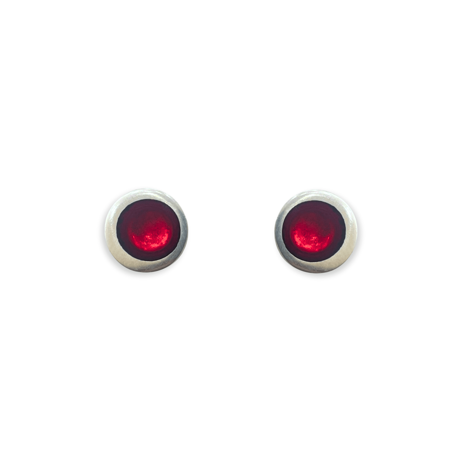 Red Bubble Extravaganza Shiny Small Stud Earrings