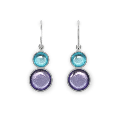 Bluebell Bubble Extravaganza Shiny Double drop Creole Earrings | The Jewellery Stop