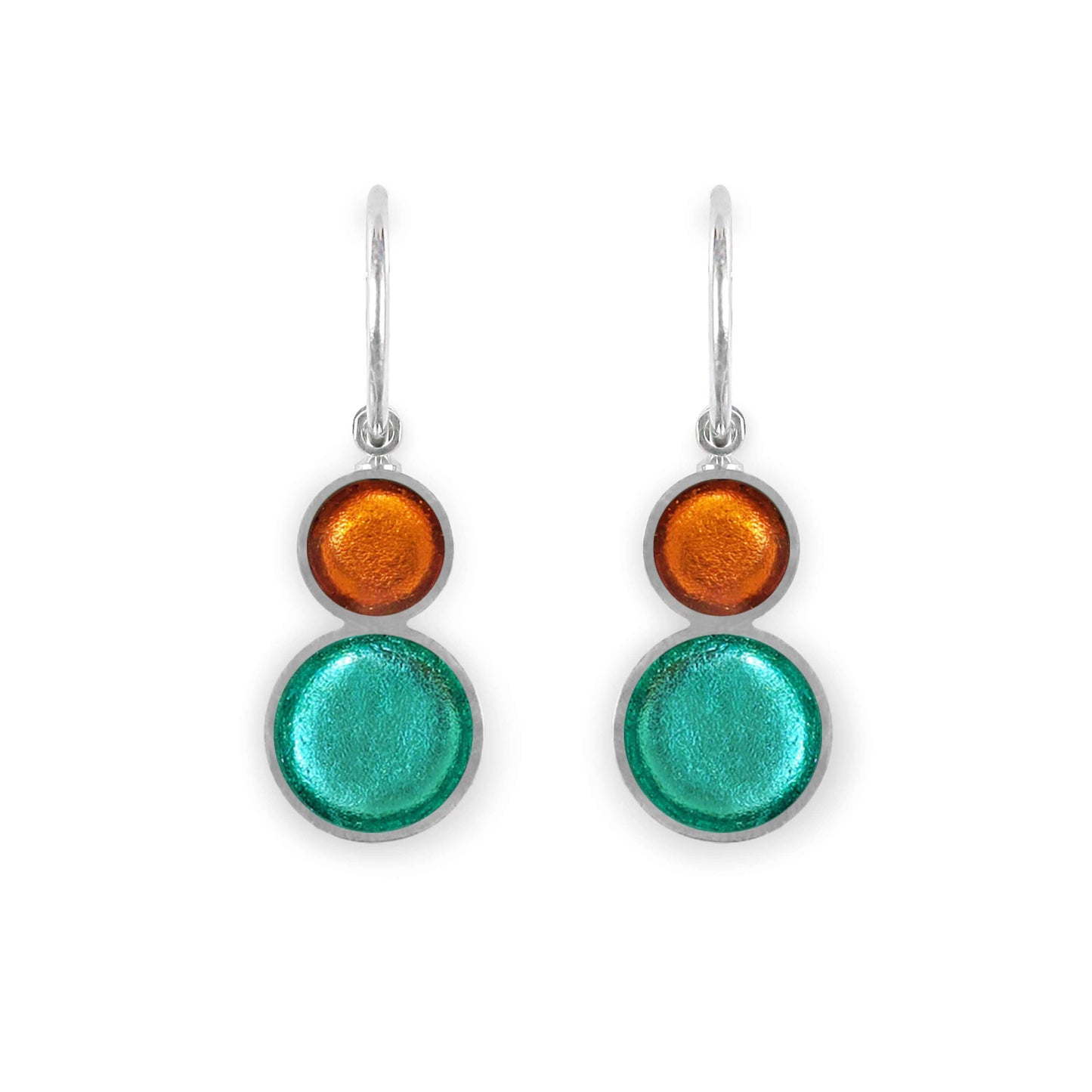 Morocco Bubble Extravaganza Shiny Double drop Creole Earrings | The Jewellery Stop
