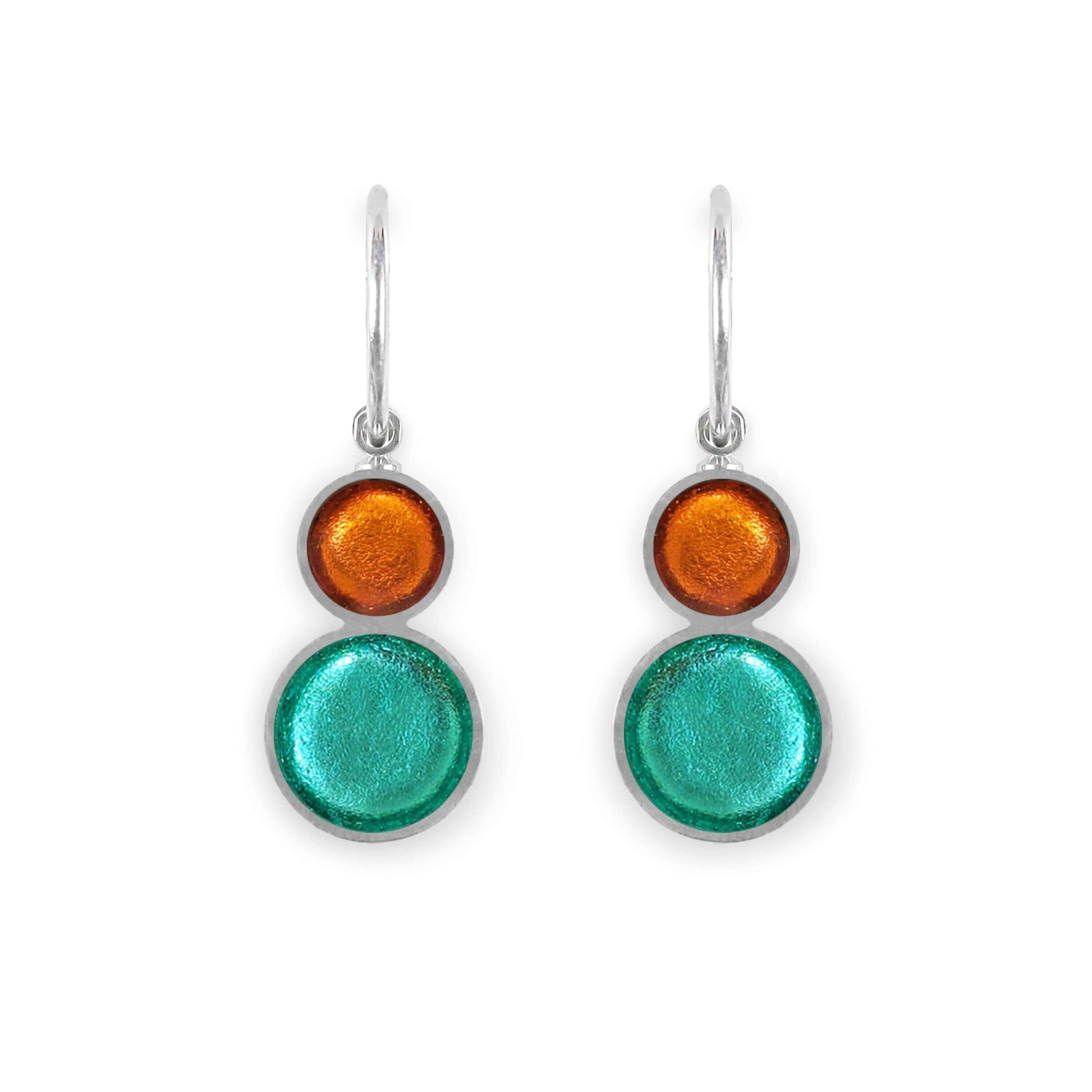 Morocco Bubble Extravaganza Shiny Double drop Creole Earrings | The Jewellery Stop