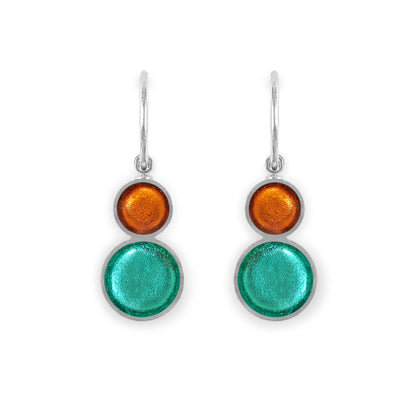 Morocco Bubble Extravaganza Shiny Double drop Creole Earrings | The Jewellery Stop