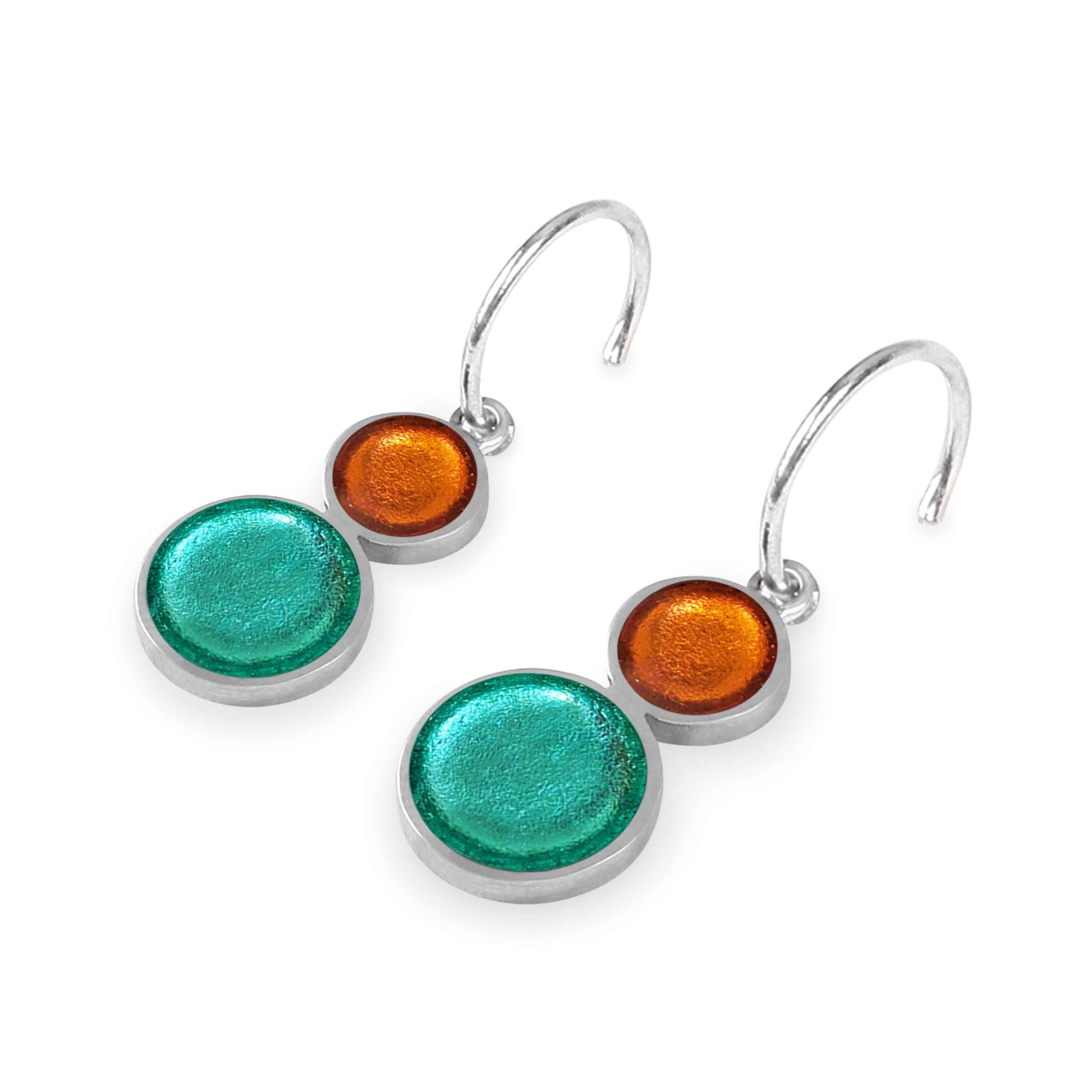 Morocco Bubble Extravaganza Shiny Double drop Creole Earrings | The Jewellery Stop