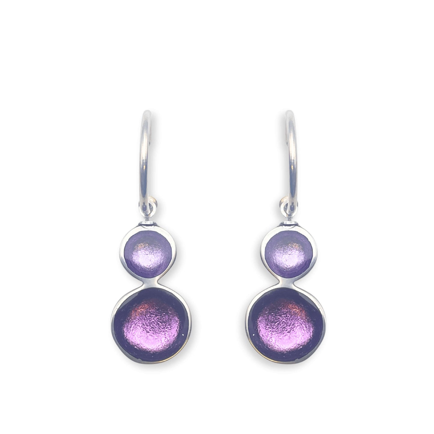 Sweetpea Bubble Extravaganza Shiny Double drop Creole Earrings