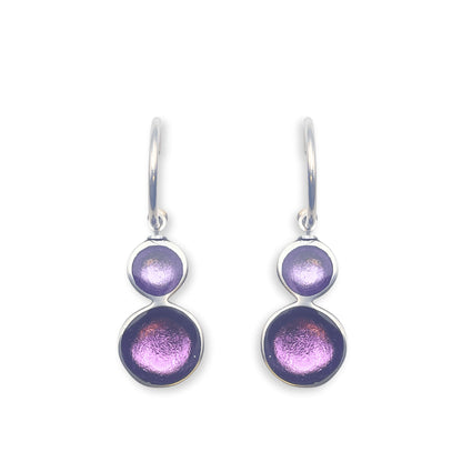 Sweetpea Bubble Extravaganza Shiny Double drop Creole Earrings