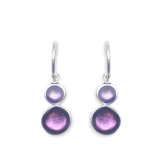 Sweetpea Bubble Extravaganza Shiny Double drop Creole Earrings