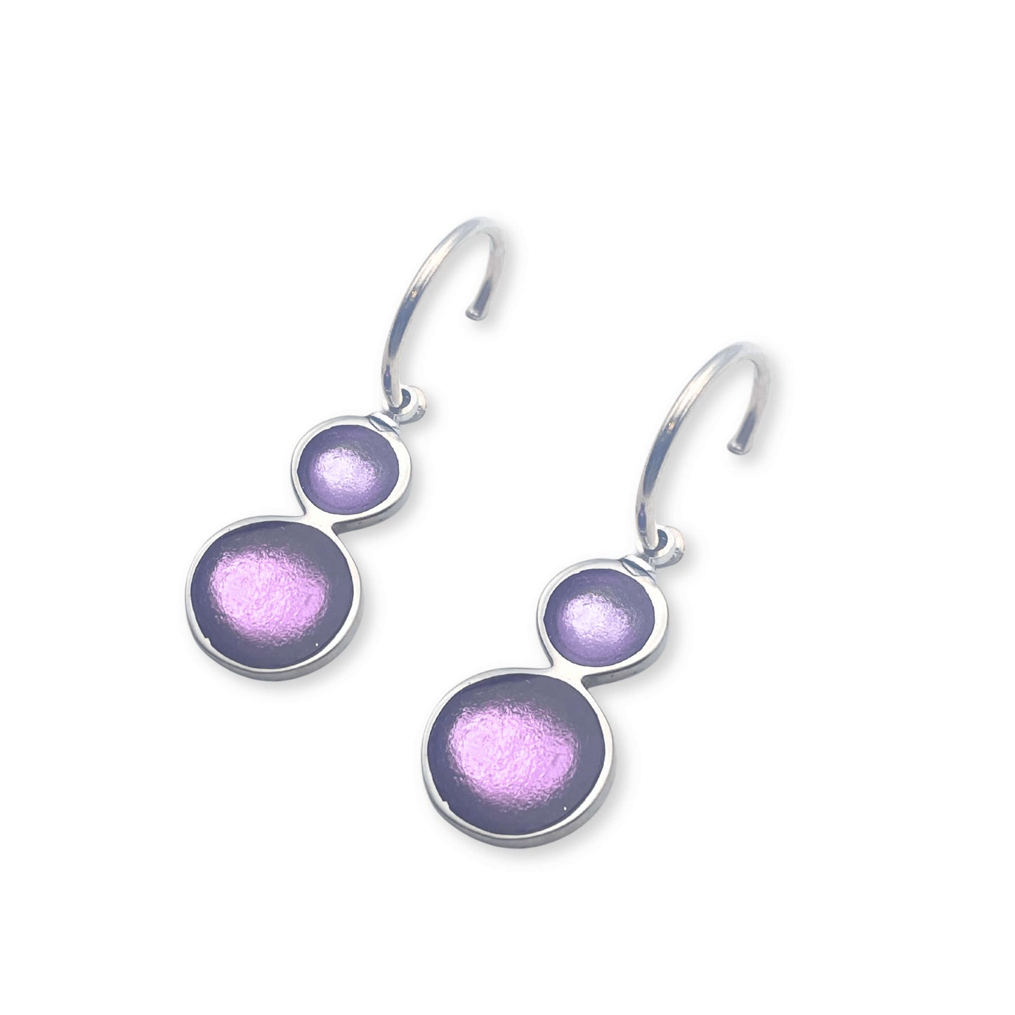 Sweetpea Bubble Extravaganza Shiny Double drop Creole Earrings