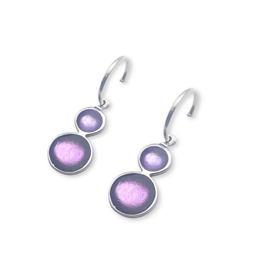 Sweetpea Bubble Extravaganza Shiny Double drop Creole Earrings