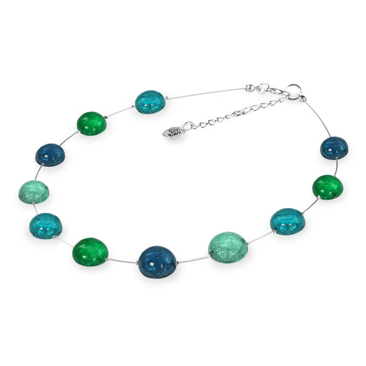 Verdigris Cabouchon Shiny Necklace | The Jewellery Stop