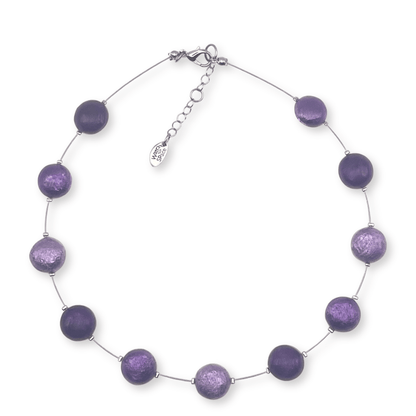 Aubergine Cabouchon Shiny Necklace | The Jewellery Stop