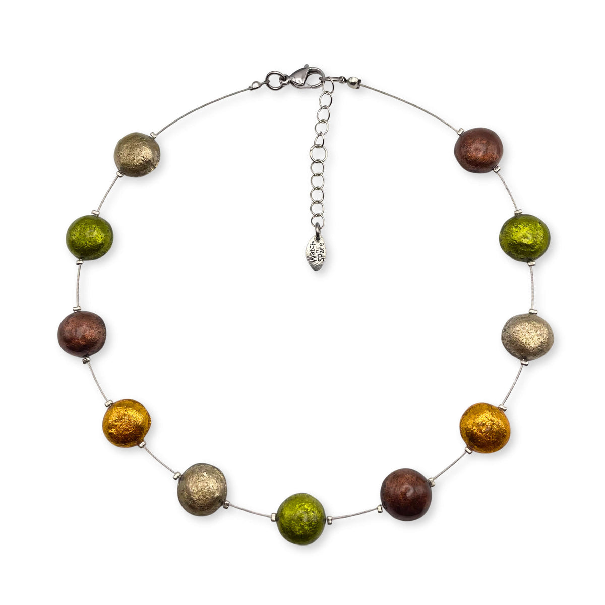 Pistachio Cabouchon Shiny Necklace