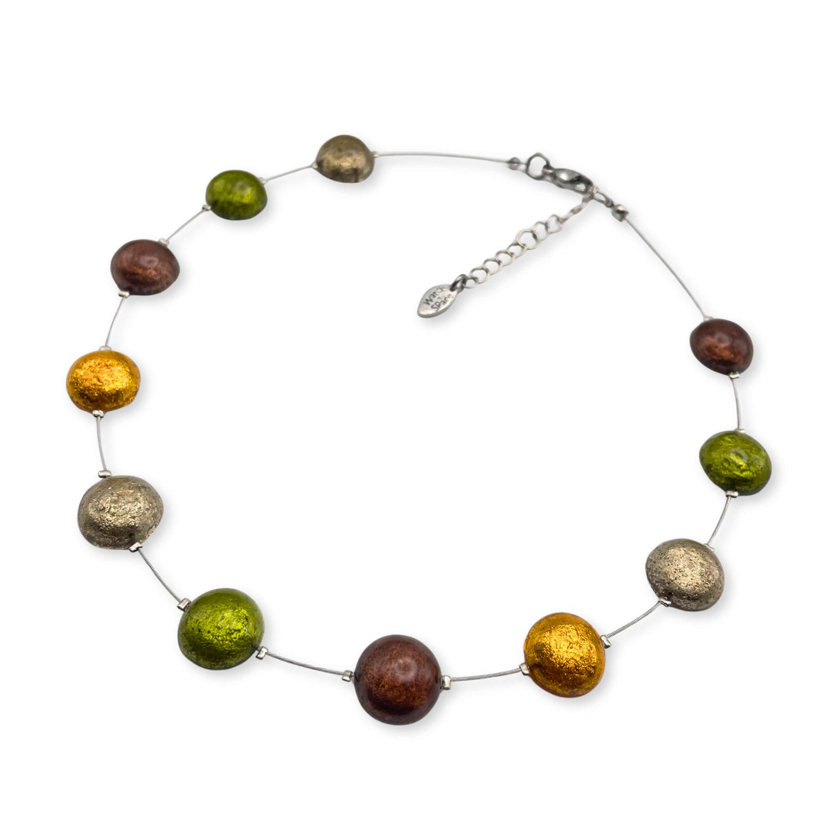 Pistachio Cabouchon Shiny Necklace