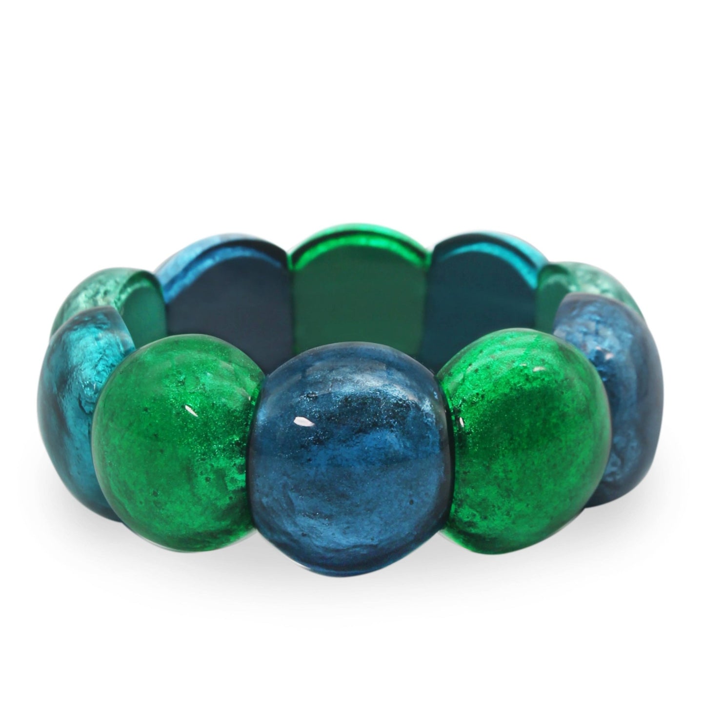 Verdigris Cabouchon Shiny Bangle | The Jewellery Stop