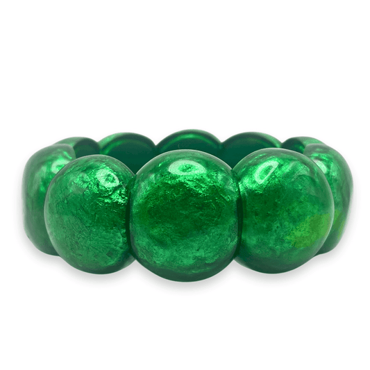 Emerald Cabouchon Shiny Bangle | The Jewellery Stop