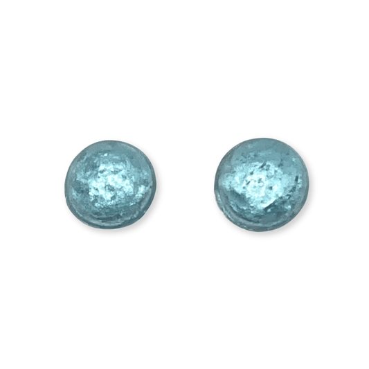 Bluebell Cabouchon Shiny Medium Stud Earrings | The Jewellery Stop
