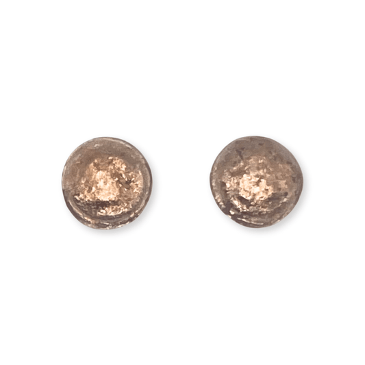 Nougat Cabouchon Shiny Medium Stud Earrings | The Jewellery Stop