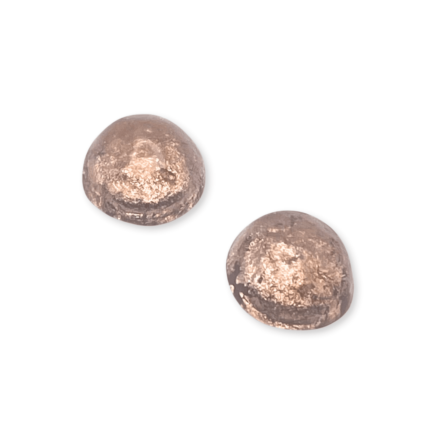 Nougat Cabouchon Shiny Medium Stud Earrings | The Jewellery Stop